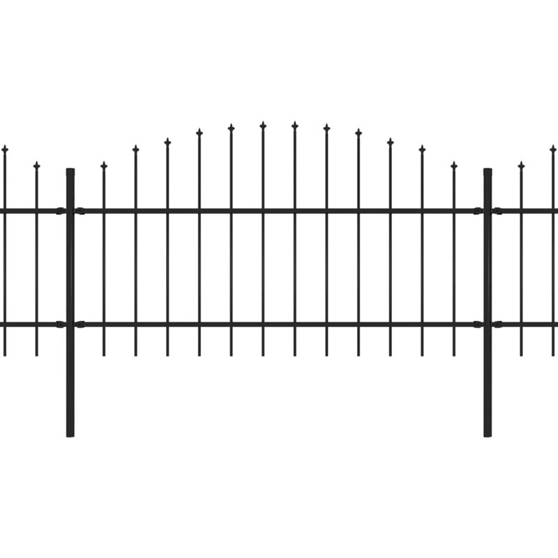 Clôture en métal noir Kimmswick, H 4,1 pi x l 44,6 pi