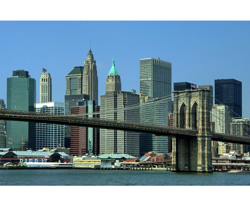 Pont de Brooklyn à New York, H 27 po x l 40 po