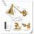 Swayder Brass LED Plug-in Swing Arm Sconce-1430557321