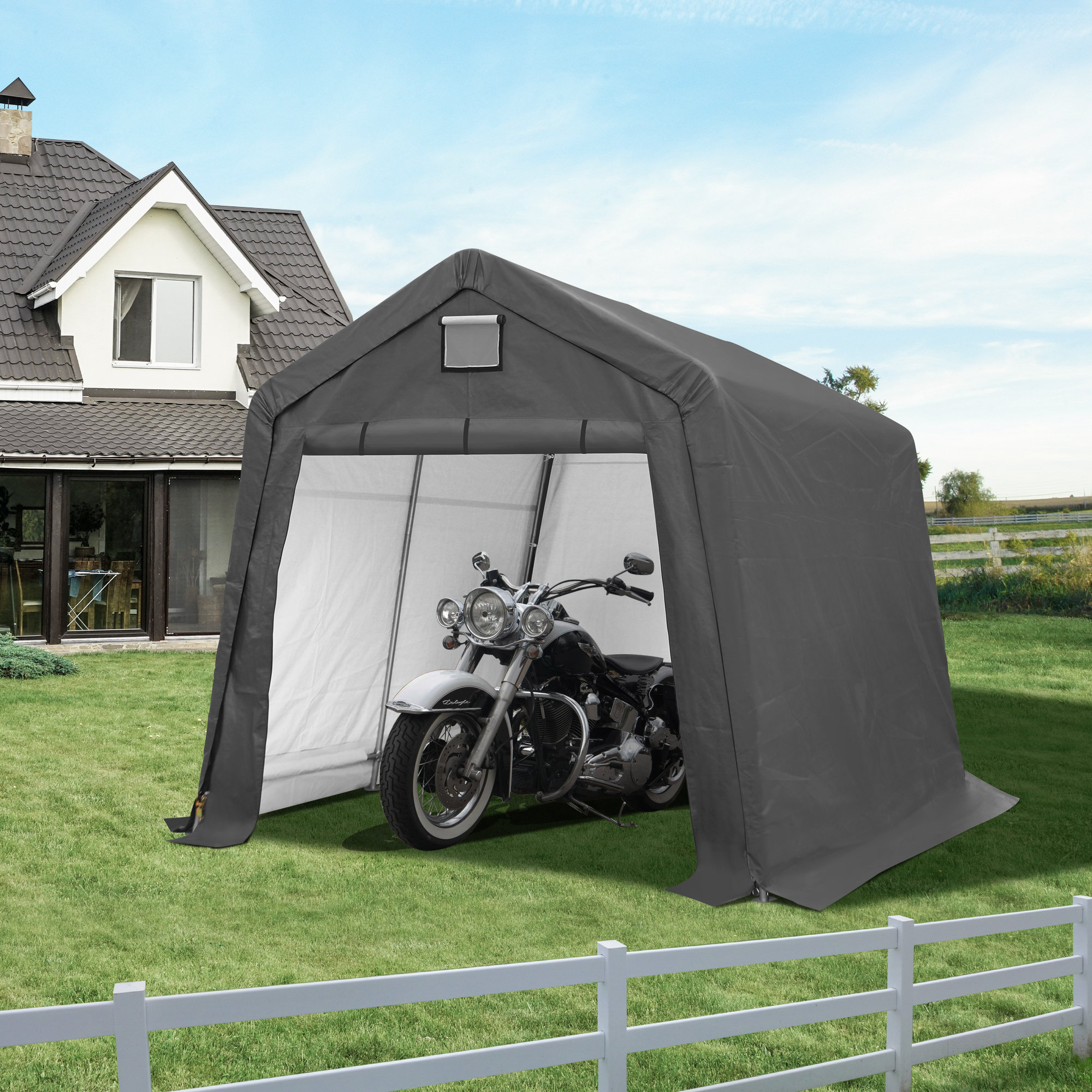 COVERONICS 10 Ft. W X 10 Ft. D Metal Portable Storage Shed | Wayfair