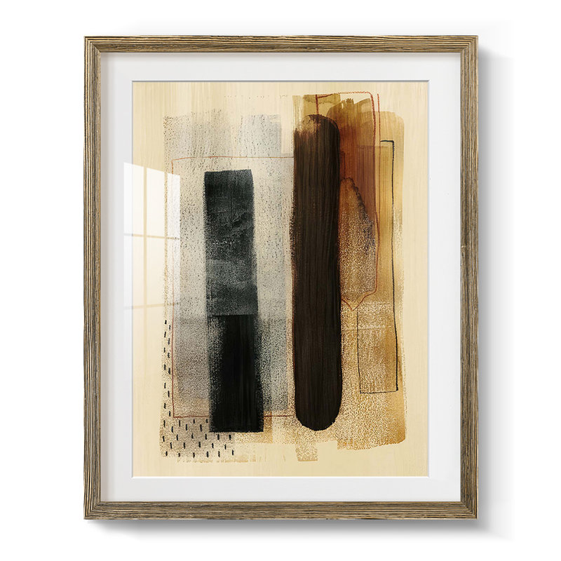 Neutral Frame II, reproduction encadrée, Papier avec cadre noyer, Blanc