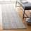 Tapis rayé noir / ivoire en laine / coton touffeté à la main Abbie-Louise