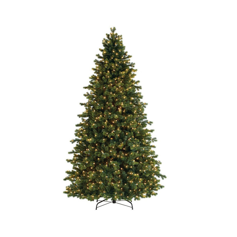 Pre-Lit Savannah Spruce Medium Artificial Christmas Tree - 7.5' - Clear Lights