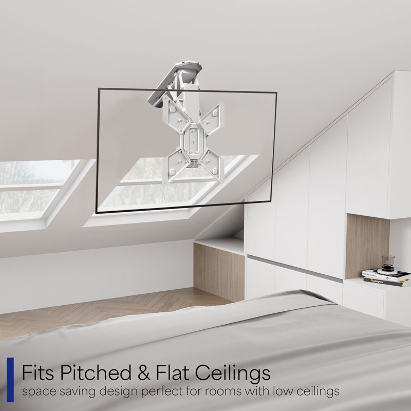 Support de plafond rabattable pour téléviseurs de 23 po à 55 po (série Mount-e-fd55), Blanc