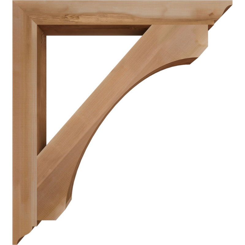 Support en bois rustique traditionnel BKTLEC01, Cèdre rouge de l'Ouest (lisse), H 40 po x l 3,5 po x P 36 po