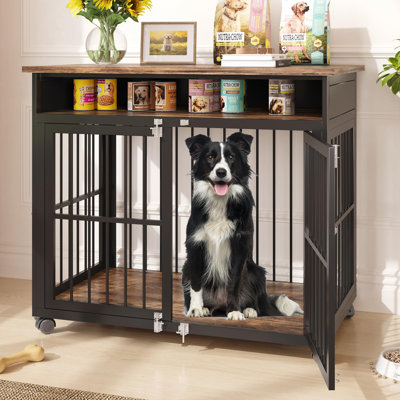 39.4" Dog Crate Furniture For Medium And Large Breed