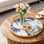 Ensemble de 2 plateaux de service décoratifs dorés