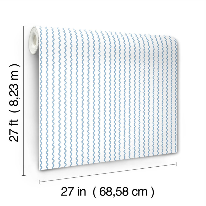 Papier peint Rickrack, Bleu