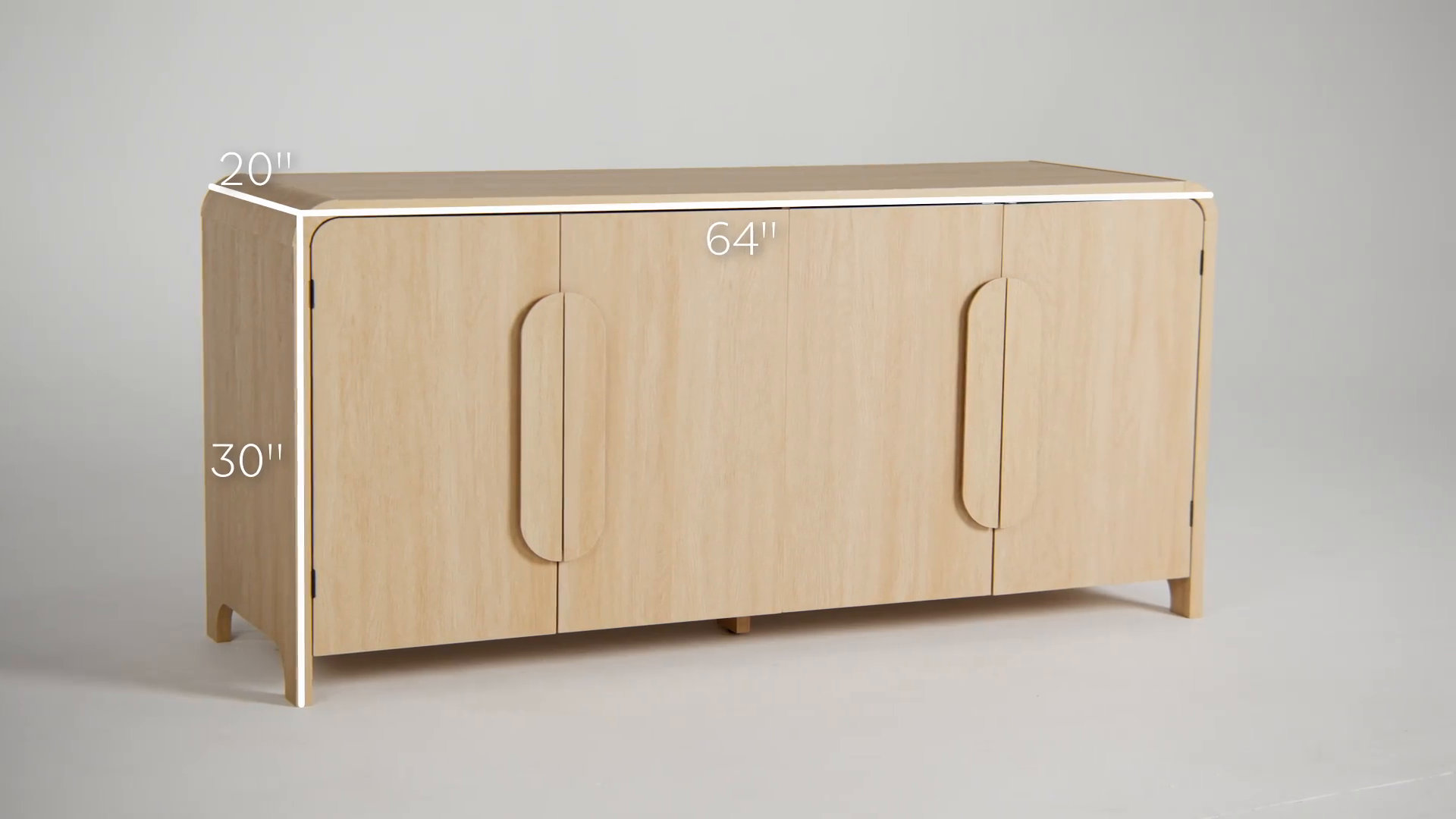 Wade Logan® Chauntell Modern Sideboard with Rounded Edges