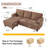 86'' L Shaped Couch with Movable Ottoman-1097641282