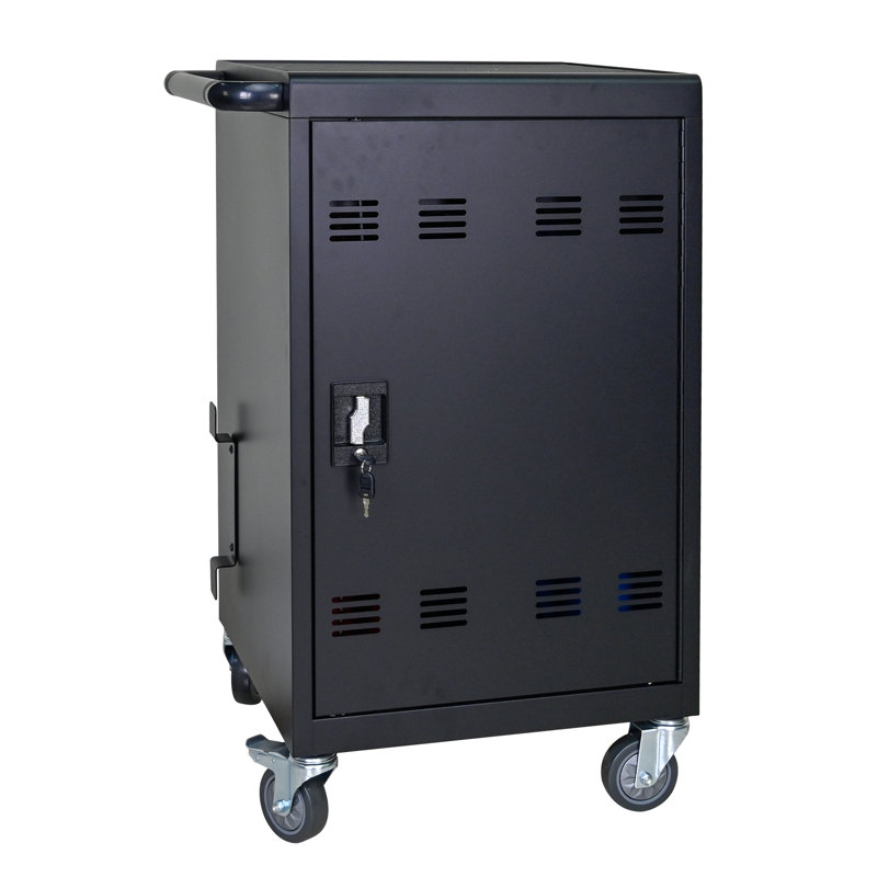 Chariot de charge pour 30 tablettes et ordinateurs portables, avec verrou et roues