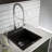 Quartz Top Mount Sinks 15.75'' L Single Bowl Kitchen Sink-100847441