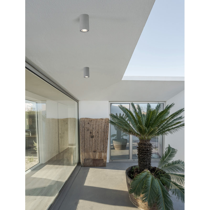 Gray LED Outdoor Flush Mount