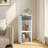 Bookcase with 3 levels, free -standing shelf with 1 fabric drawer, 2 cubes, open shelf, small storage shelf-1924920418
