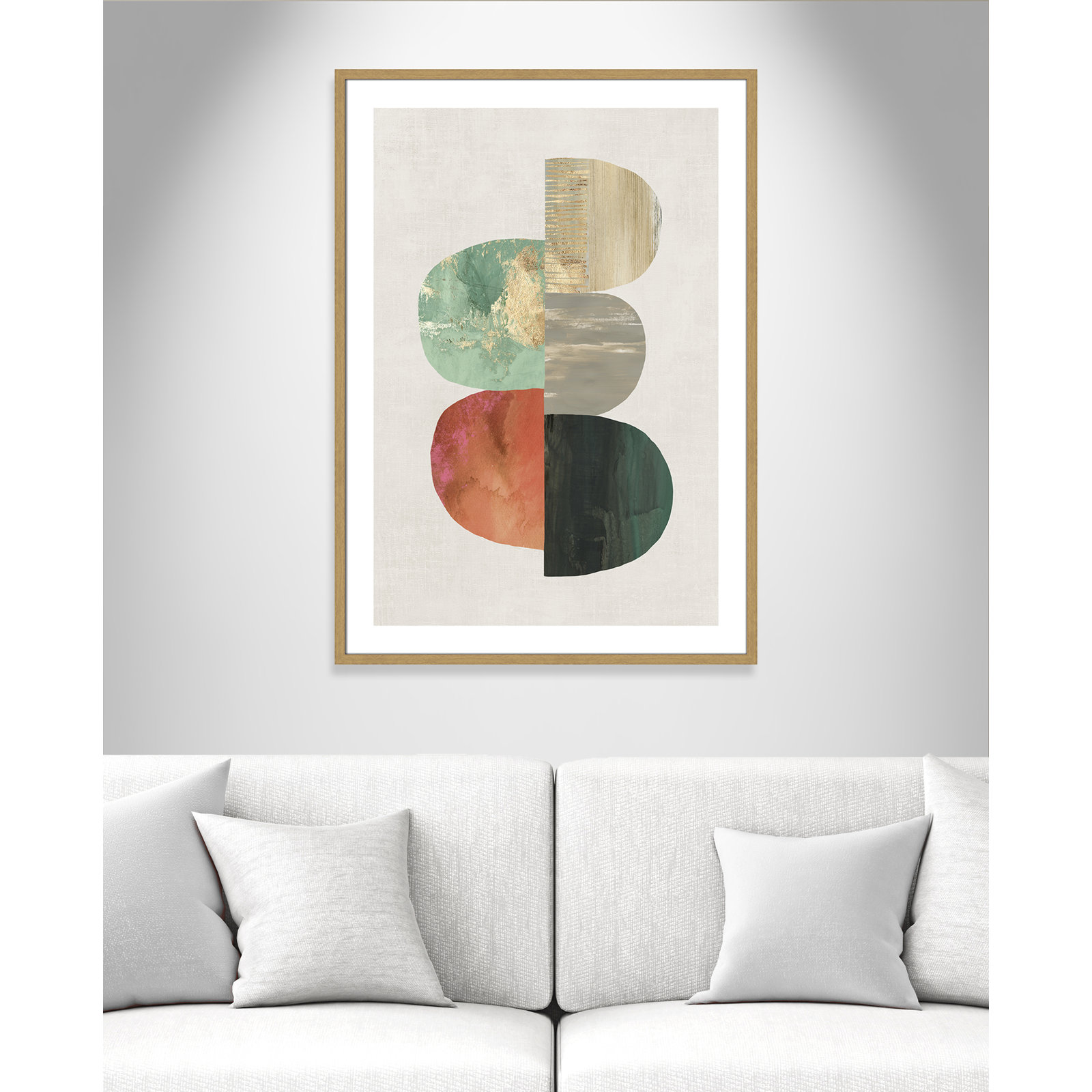 Evolving Energy I - Painting Print, Picture Framed Canvas, 11.5" H x 9.5" W, Gold