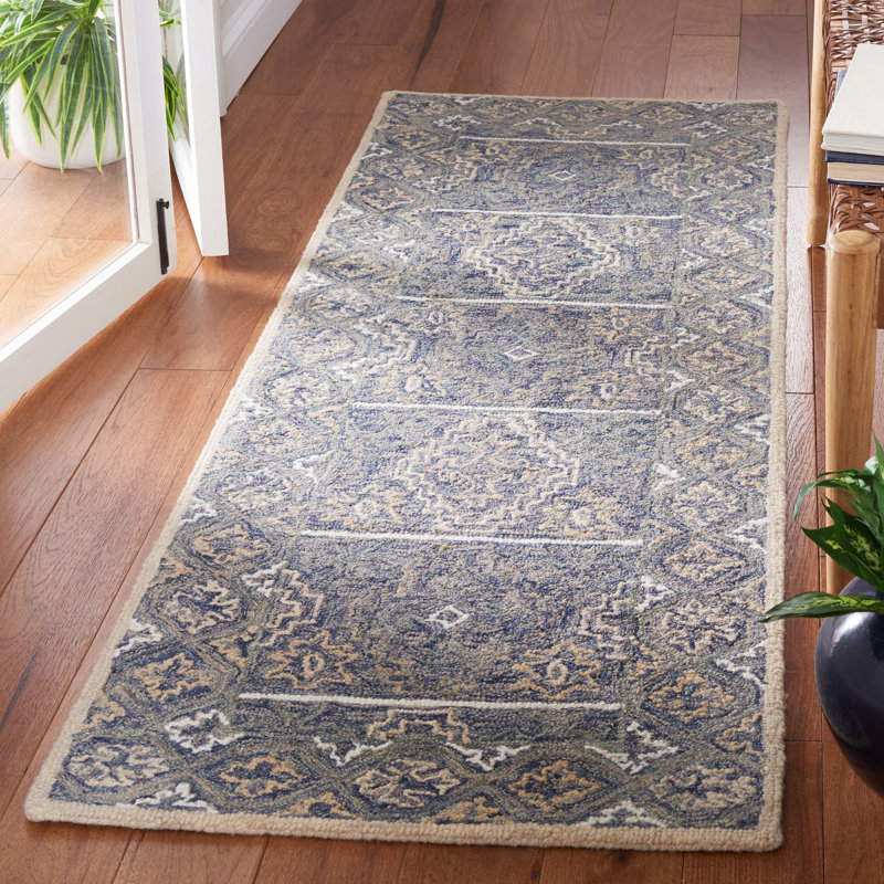 Deyoung Hand Tufted Wool Geometric Rug, Rectangle 2' x 3'
