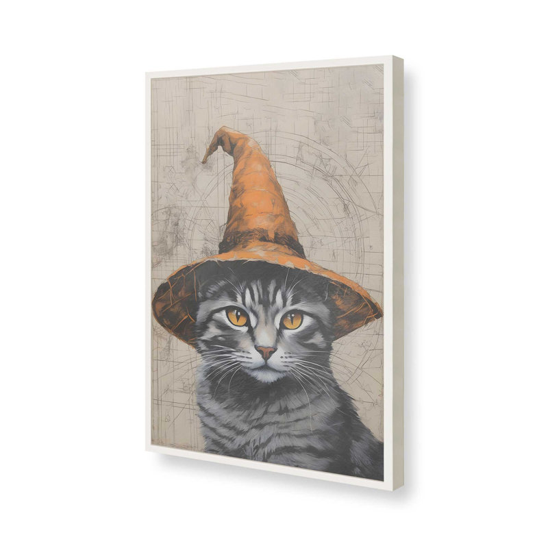Imprimé de chat The Bewitching, Blanc opaque, H 17 po x l 13 po