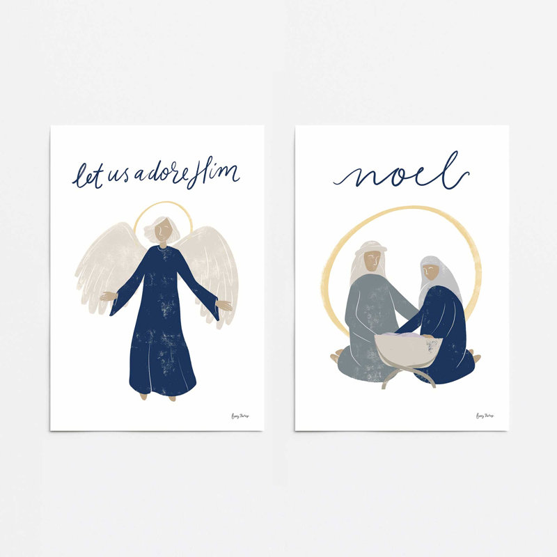 Bethlehem's Glow I, ensemble de 2 reproductions d'art, 20 po x 16 po, Sans cadre