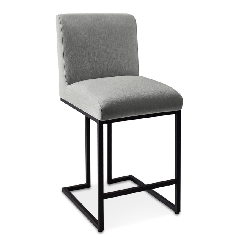 Ensemble de salle à manger moderne à hauteur de comptoir 30 po avec 2 tabourets de comptoir rembourrés Modern, Gray