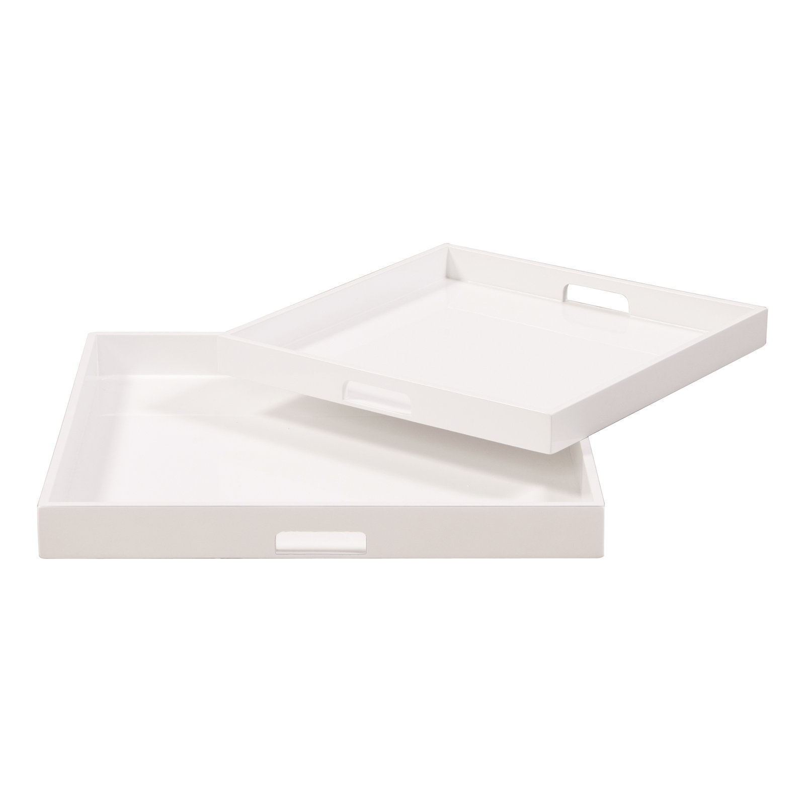 Mckenna 2 Piece Serving Tray Set, White