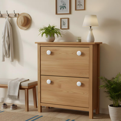 15pcs White Glossy Ceramic Knobs Button Round Mushroom Cabinet Dresser Pulls