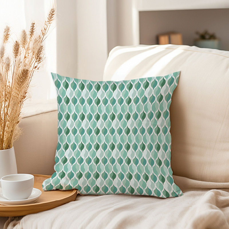 Abstract Mint Pattern Patterns Modern, 18"H x 18"W