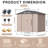 6x8 FT Metal Storage Shed, Heavy-Duty Outdoor Shed with Air Vent & Lockable Door, Rust-Resistant Utility Cabinet for Yard Patio Lawn-125329156-125329157