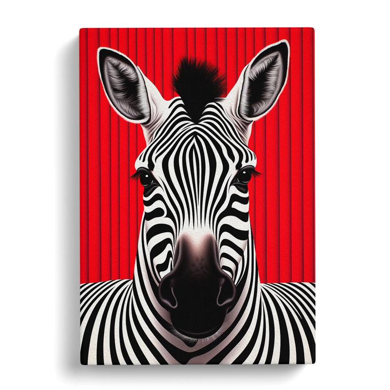 Zebra Op - Wrapped Canvas Print, 50cm H x 35cm W x 3cm D