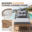 Chaise longue avec coussin amovible-125311038