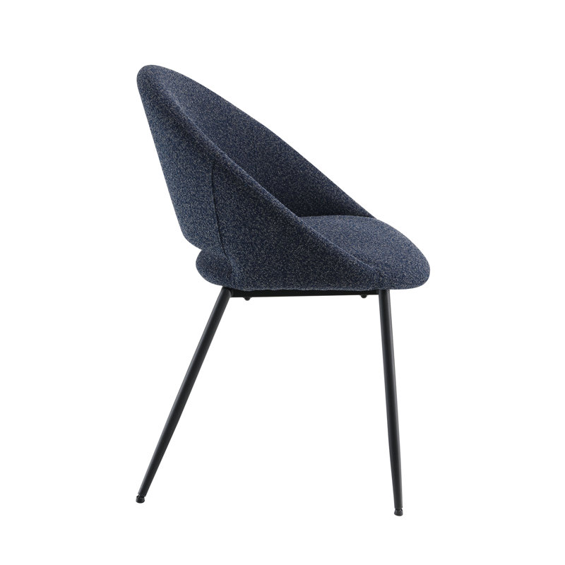 Ensemble de 2 chaises d'appoint Klaus Black Boucle & Black Finish