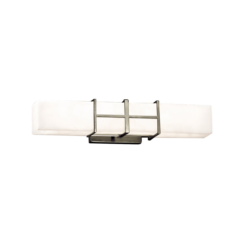 Barre d’éclairage de salle de bain 1 lumières Casson, Chrome poli, Opale
