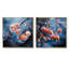 «Pink Frost Winter Blueberry Elegance I», ensemble de 2 reproductions d'art sur fruits-102586567-102586570