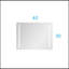 40 po X P 30 po Grande armoire à pharmacie rectangulaire en aluminium avec miroir H H