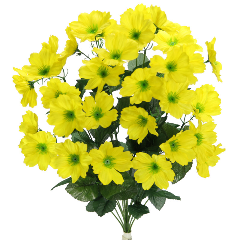 Arrangement floral mélangé wildflower à motif floral 18 tiges, Jaune