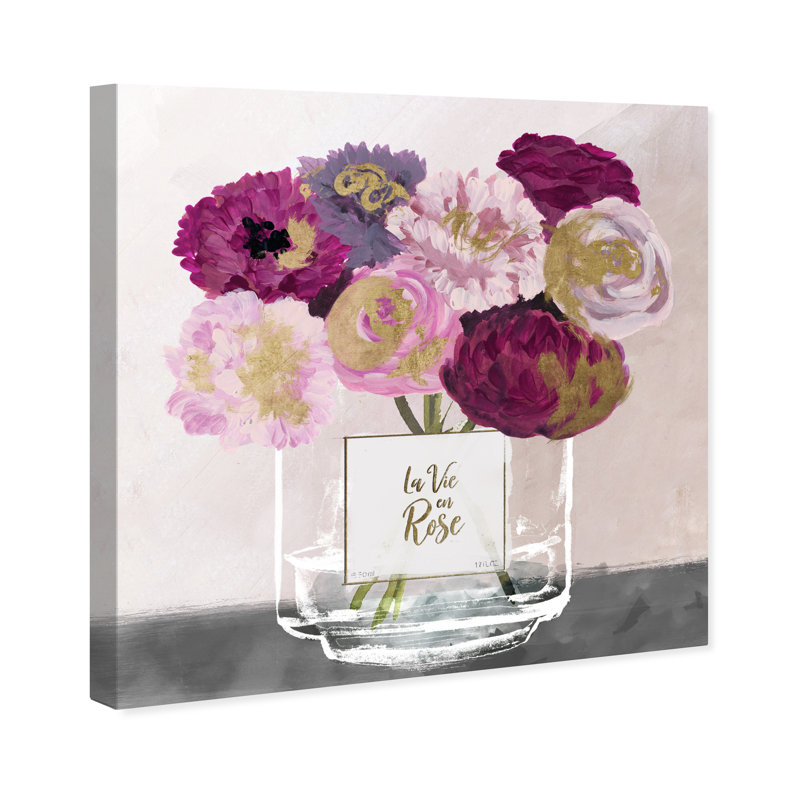 «La Vie En Rose», reproduction, Toile tendue, H 40 po x l 40 po x P 1,5 po