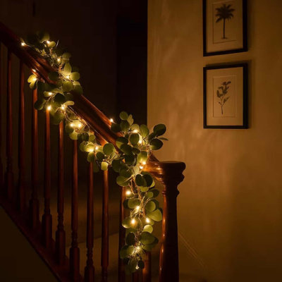Guirlande de lumières scintillantes avec lumières DEL blanc chaud artificiel pour la chambre à coucher