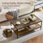 Sylvie Industrial Style Rustic Coffee Table with Metal Legs and Storage, Living Room Furniture-795822495