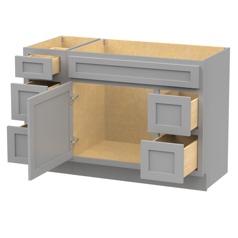 Base de meuble-lavabo simple 48 po seulement, Gris