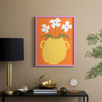 «Modern Blooms II», reproduction encadrée - bois massif
