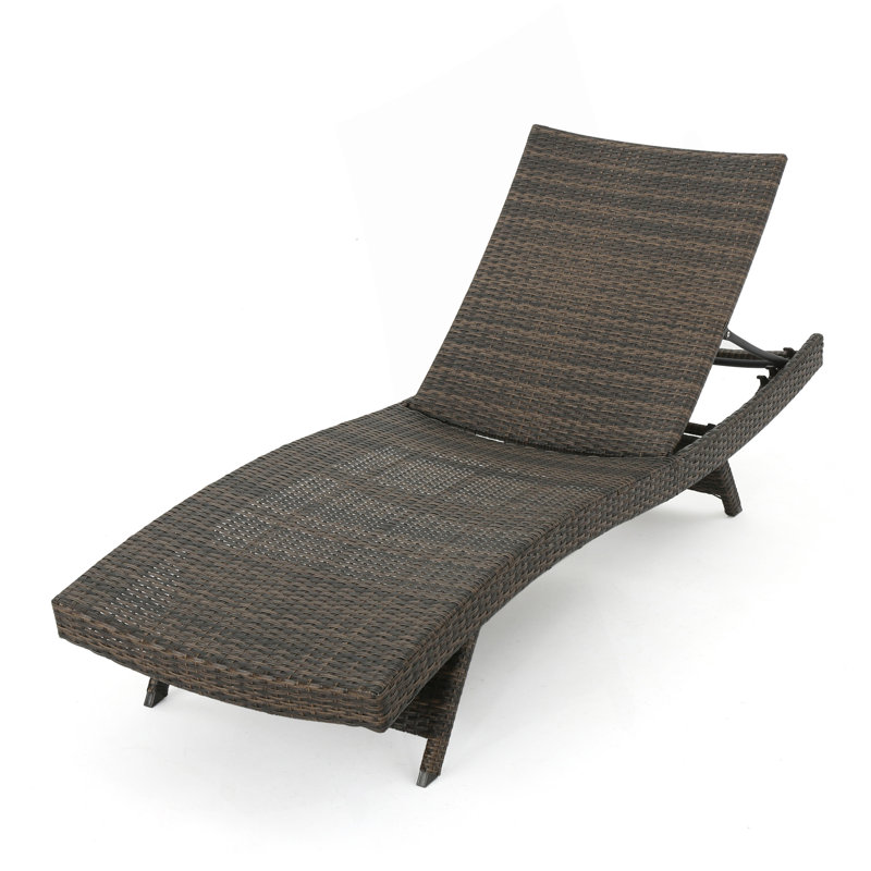 SALEM PE WICKER CHAISE LOUNGE, Mocha