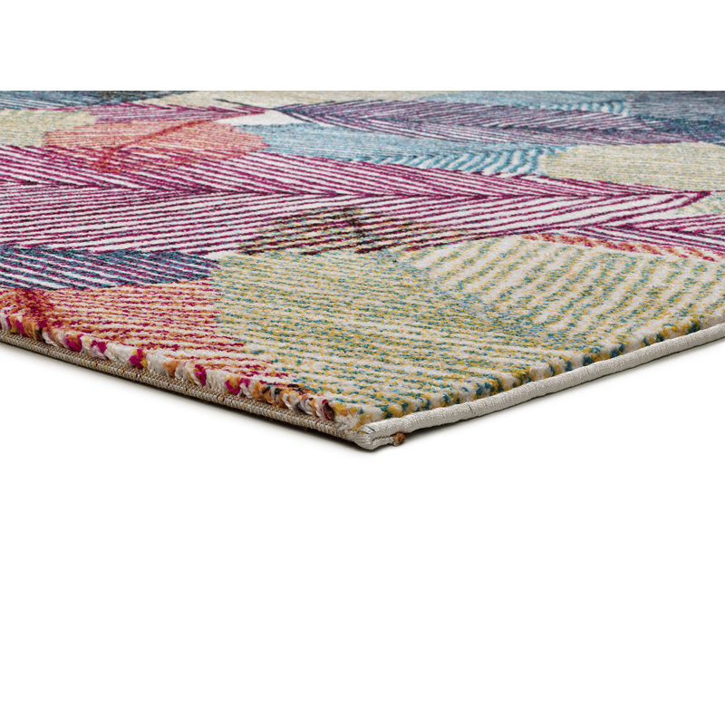 Ahnyah Floral Machine Woven / Power Loomed Area Rug, Rectangle 133 x 190cm