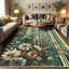 Machine Printed 229cm X 157cm Area Rug