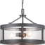 Luminaire tambour suspendu 3 lumières lanterne Malek