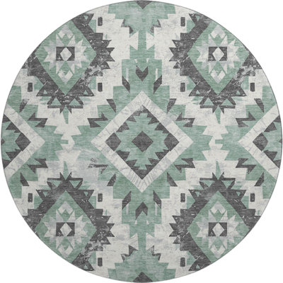 Premium Machine Washable Crestover AMF1878 Aztec Rug