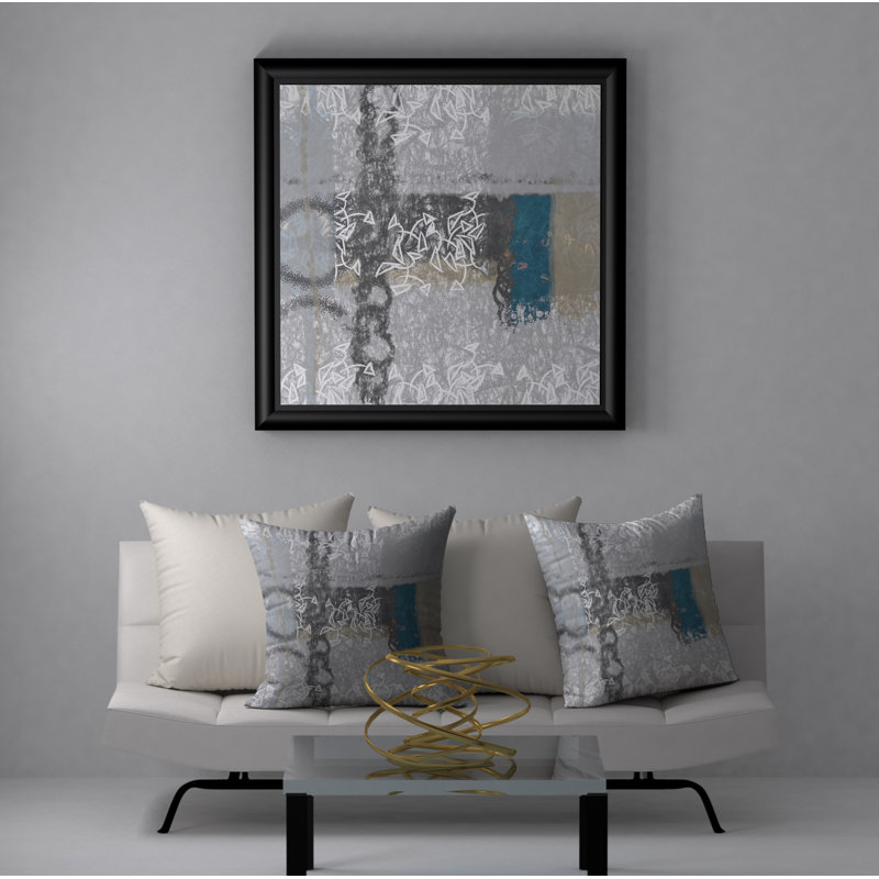 Abstract Throw Pillow, 24" H x 24" W