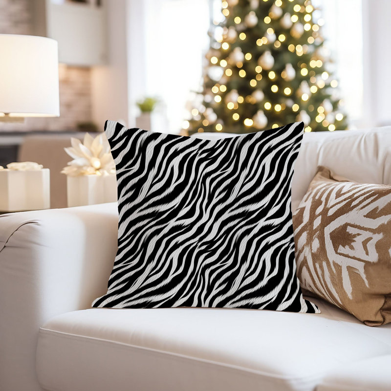 Animals Zebra Animal Print Pattern II Modern, 16"H x 16"W