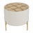 Wood Glass Acrylic Accent Table with Modern Glam Round Design-99378797-99378798