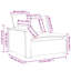  Module de bout modulaire avec accoudoirs avec coussins gris foncé 39,4 po
