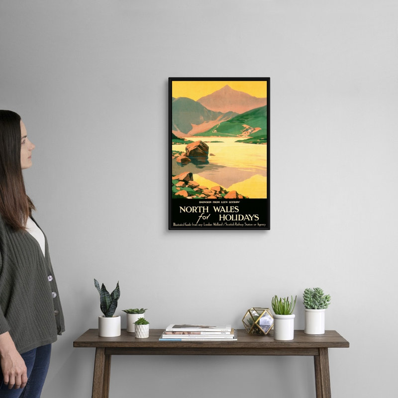 «North Wales for Holiday», affiche rétro par Roger Broders, reproduction d'art sur toile encadrée par Roger Broders