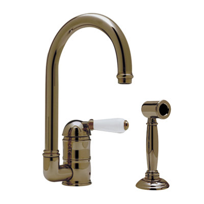 Country Single Handle Kitchen Faucet with Side Spray